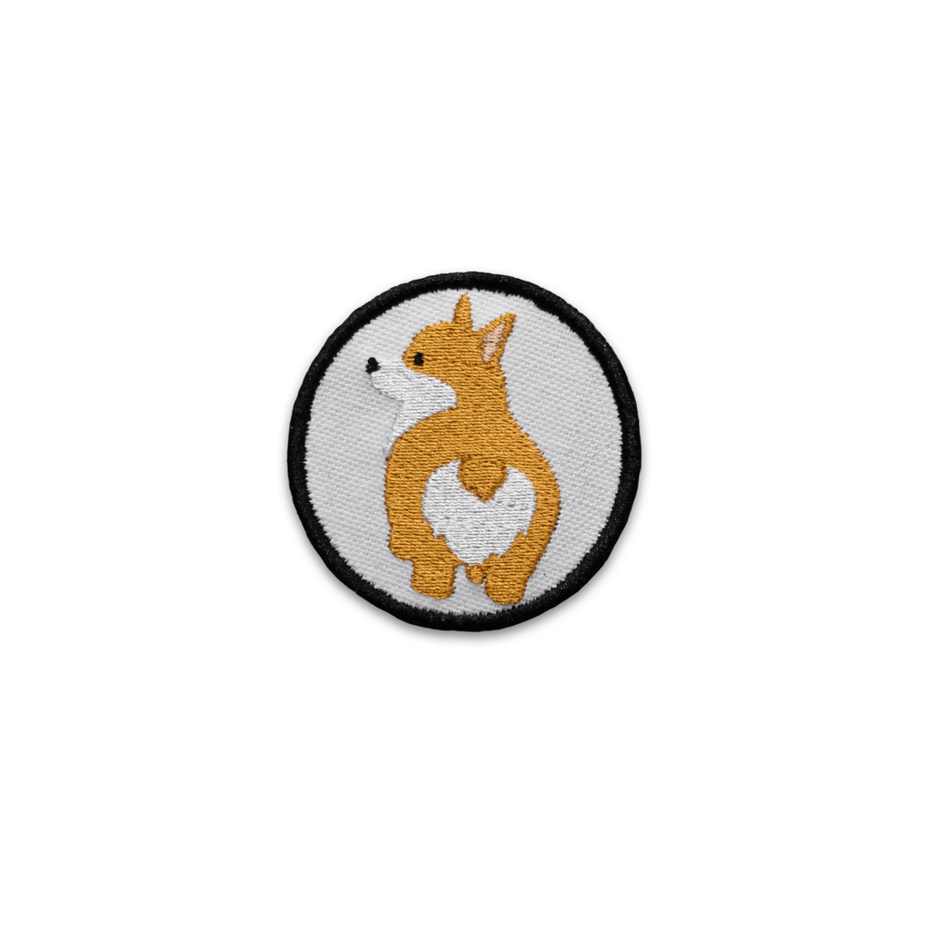 White Corgi Bum Patch